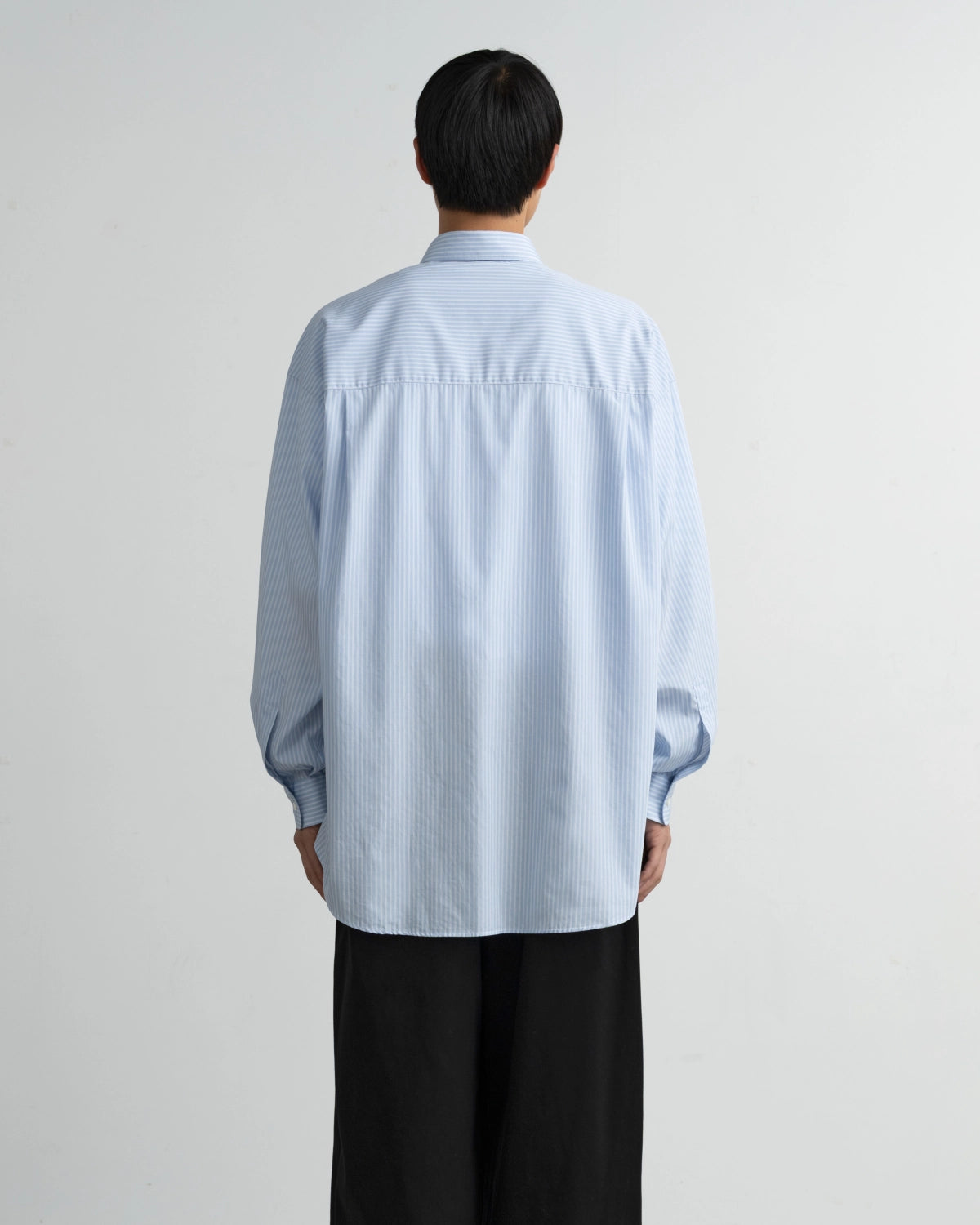 Graphpaper / Broad Stripe L/S Oversized Regular Collar Shirt (GM264-50025STB)