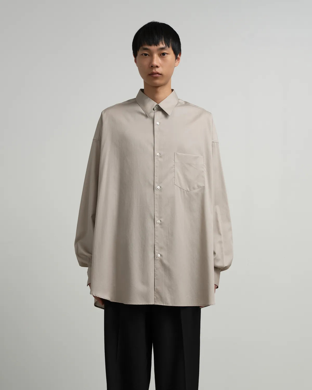 Graphpaper / Silicon Poplin Oversized Regular Collar Shirt (GM263-50196)