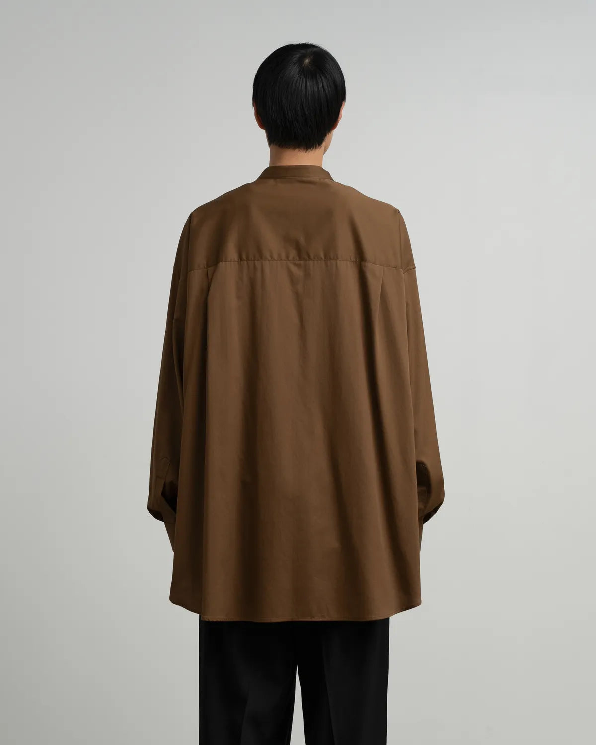 Graphpaper / Silicon Poplin Oversized Band Collar Shirt (GM263-50197)