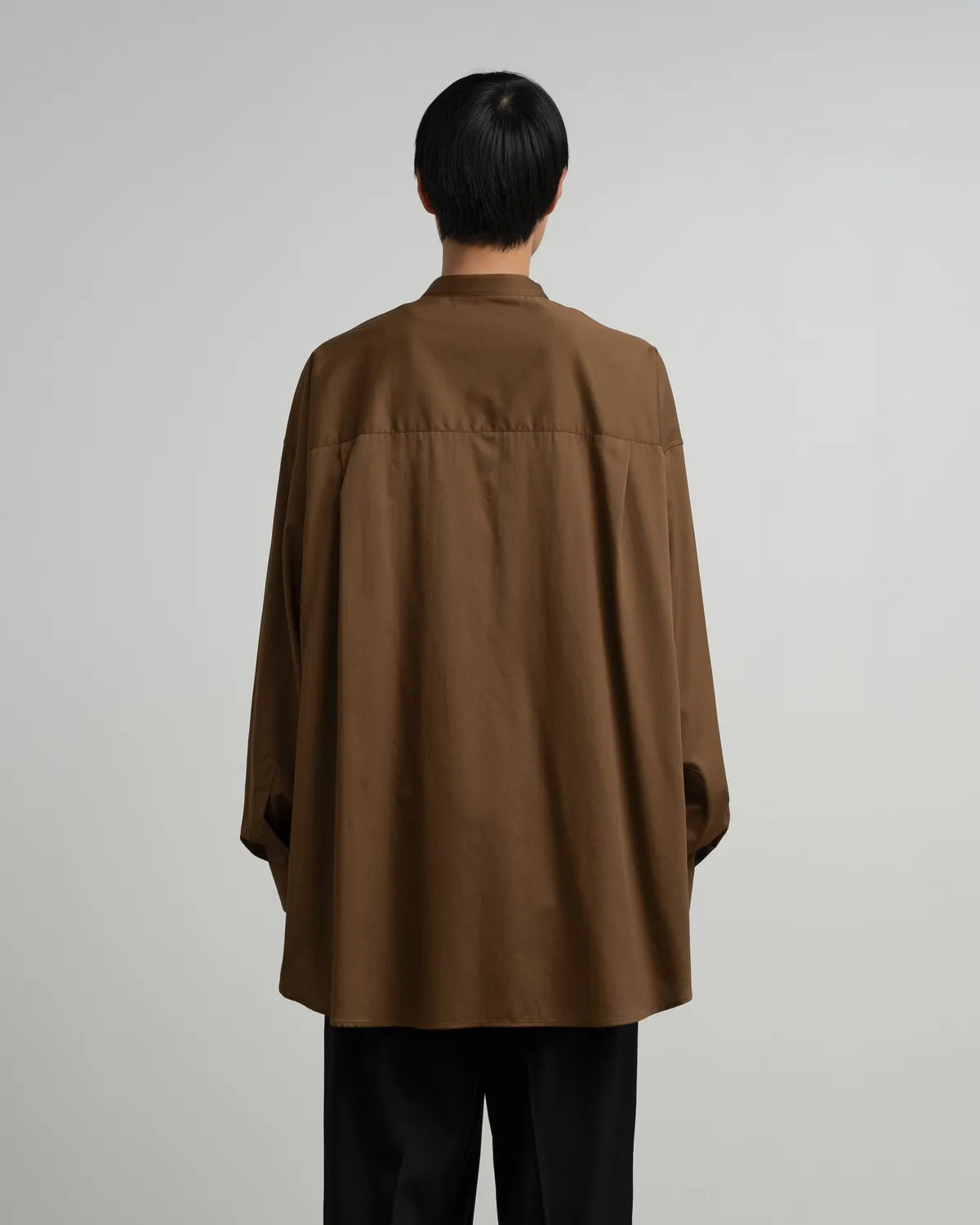 Graphpaper / Silicon Poplin Oversized Band Collar Shirt (GM263-50197)