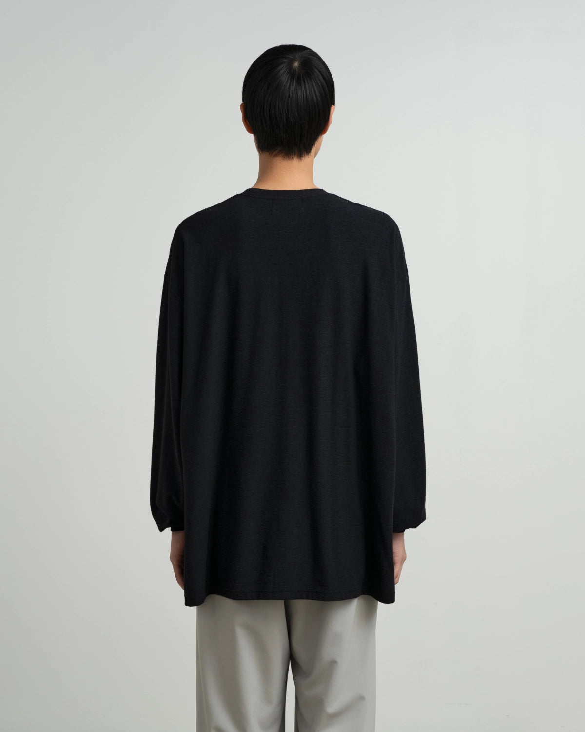 Graphpaper / Cotton Wool Ripple Crew Neck L/S Tee (GM263-70304)
