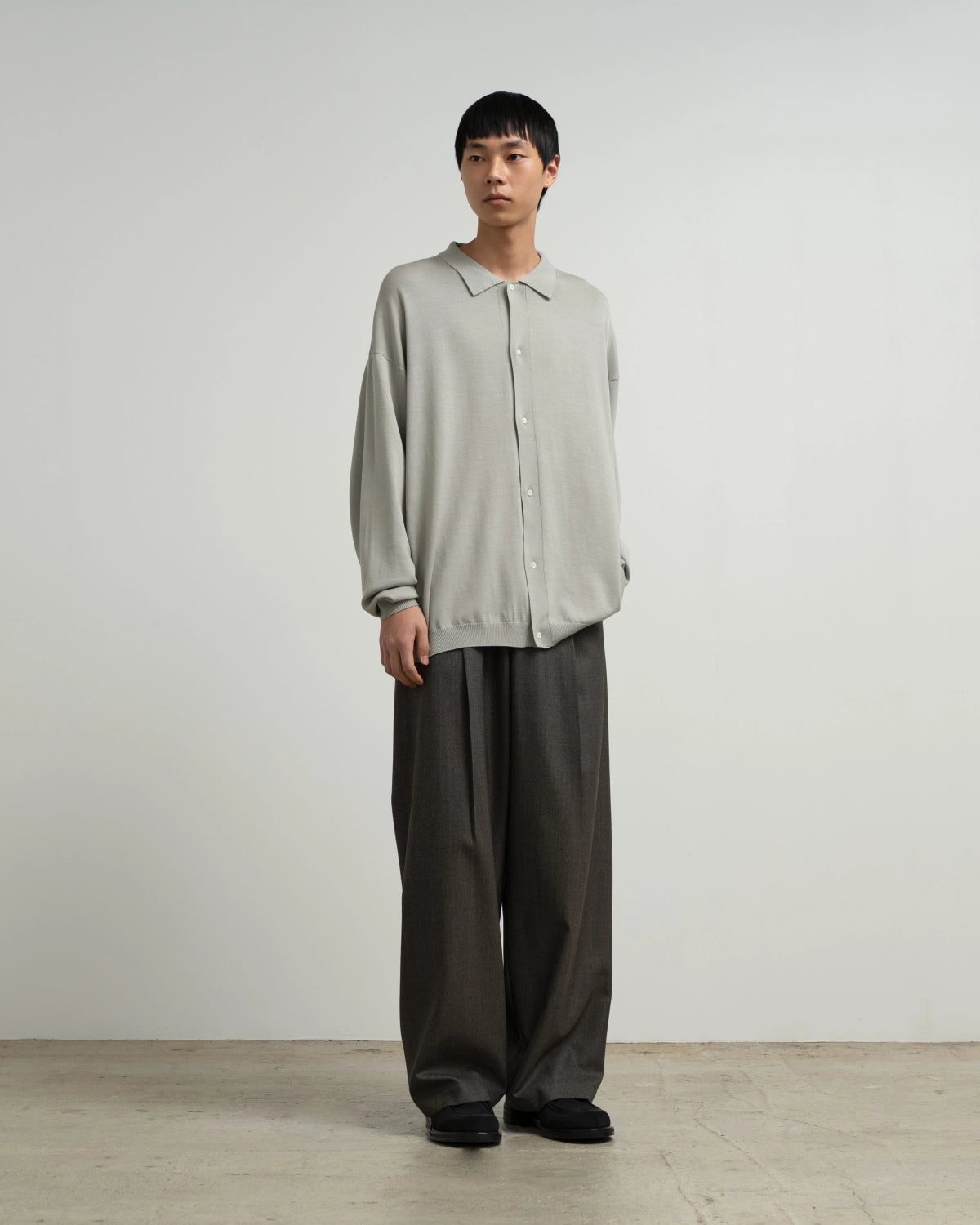 Graphpaper / High Gauge Oversized L/S Knit Shirts (GU263-80559C)
