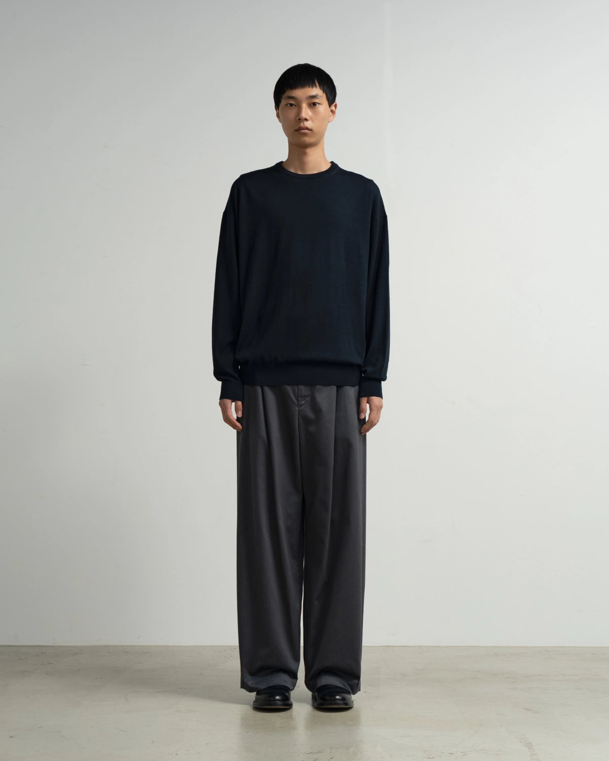 Graphpaper / High Gauge L/S Oversized Crew Neck Knit (GU263-80556B)