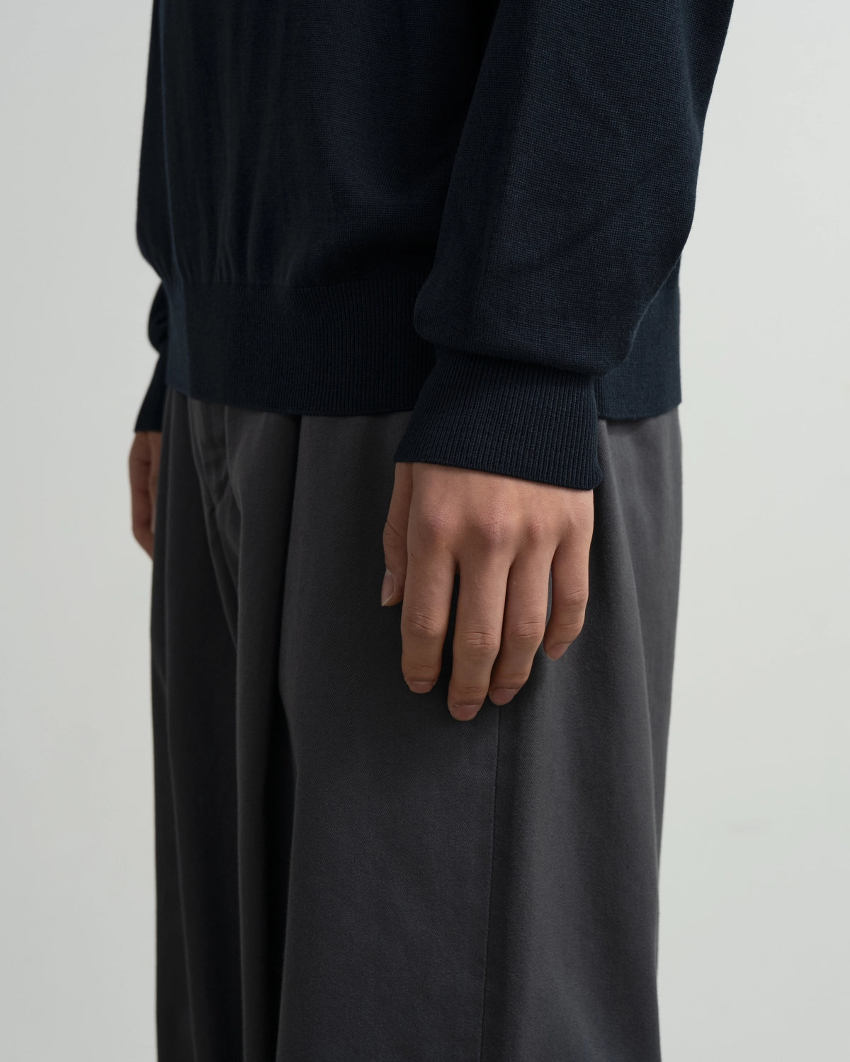 Graphpaper / High Gauge L/S Oversized Crew Neck Knit (GU263-80556B)