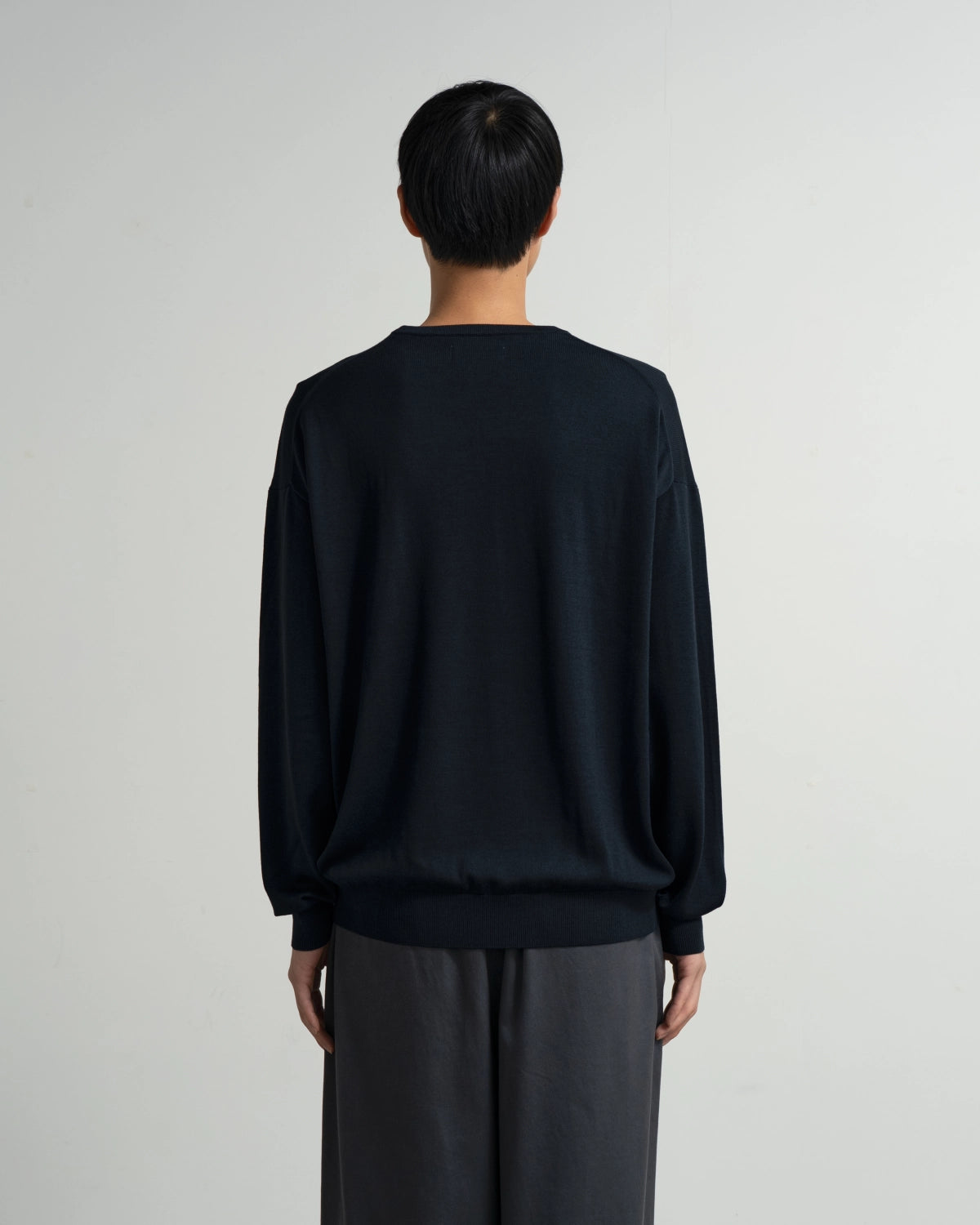 Graphpaper / High Gauge L/S Oversized Crew Neck Knit (GU263-80556B)
