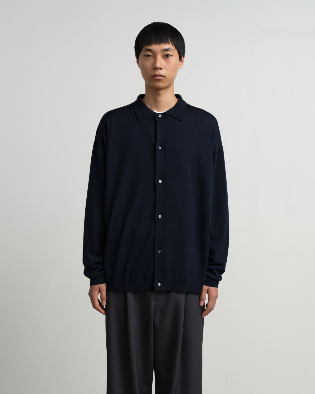 Graphpaper / High Gauge Oversized L/S Knit Shirts (GU263-80559B)