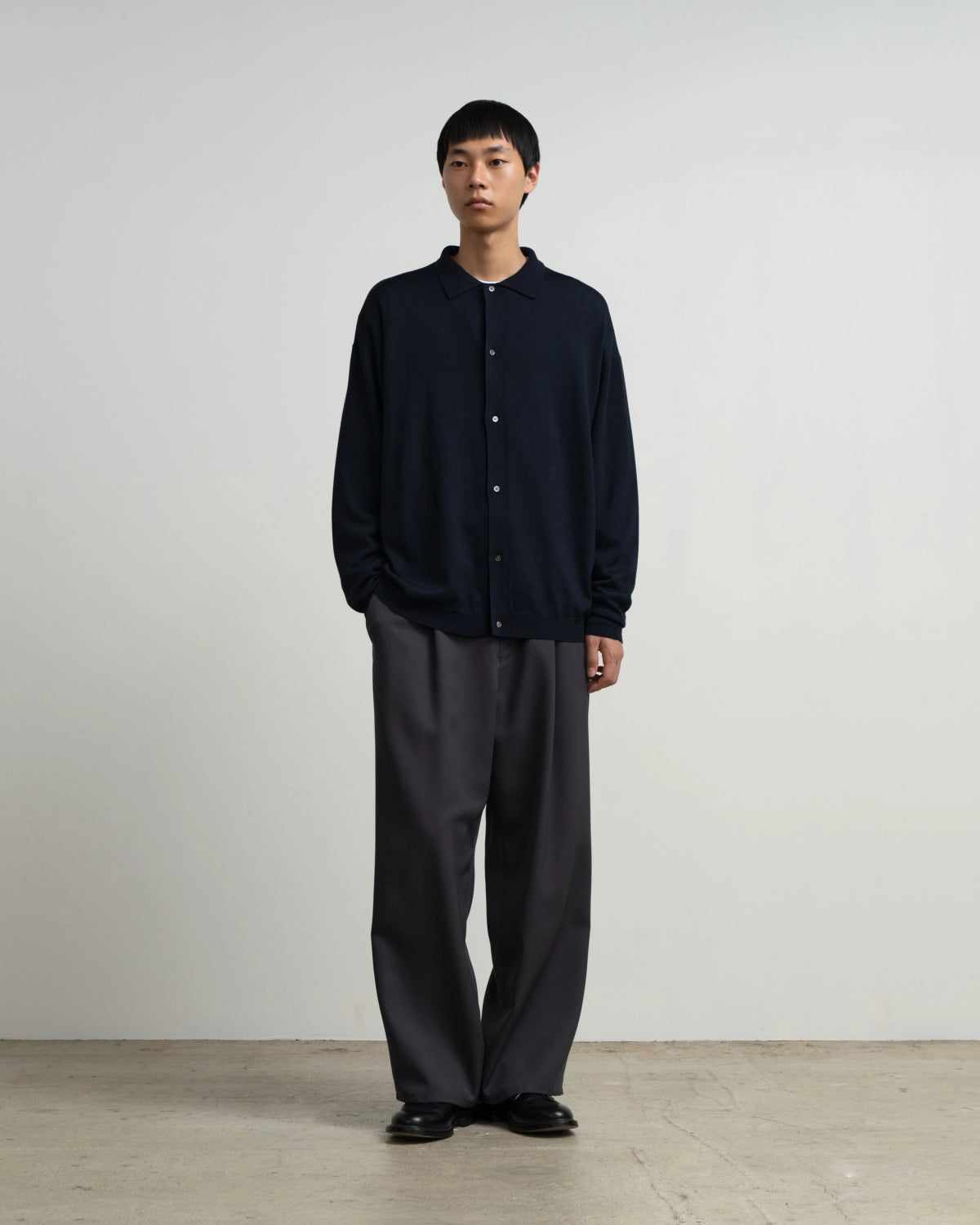 Graphpaper / High Gauge Oversized L/S Knit Shirts (GU263-80559B)