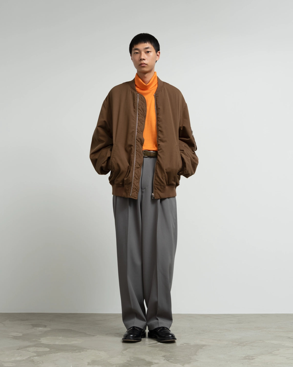 Graphpaper Re: (※Graphpaper NAGOYA EXCLUSIVE) / Fine Wool L/S Turtle Neck Tee (GM263-70641N)