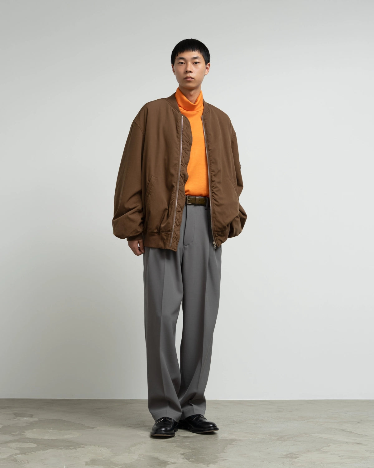 Graphpaper Re: (※Graphpaper NAGOYA EXCLUSIVE) / Fine Wool L/S Turtle Neck Tee (GM263-70641N)