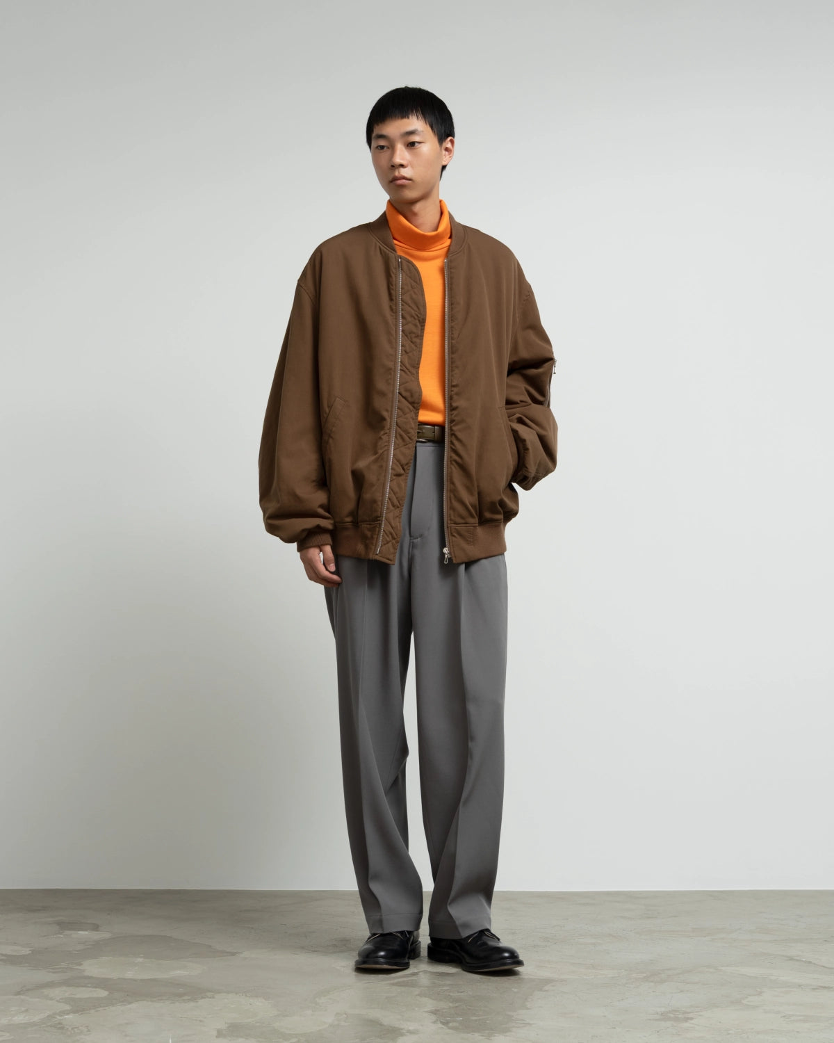 Graphpaper Re: (※Graphpaper NAGOYA EXCLUSIVE) / Fine Wool L/S Turtle Neck Tee (GM263-70641N)