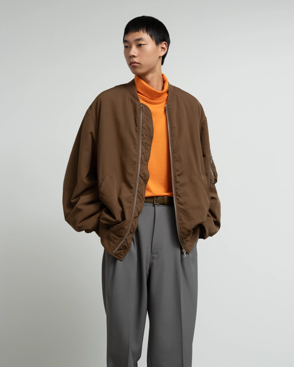 Graphpaper Re: (※Graphpaper NAGOYA EXCLUSIVE) / Fine Wool L/S Turtle Neck Tee (GM263-70641N)