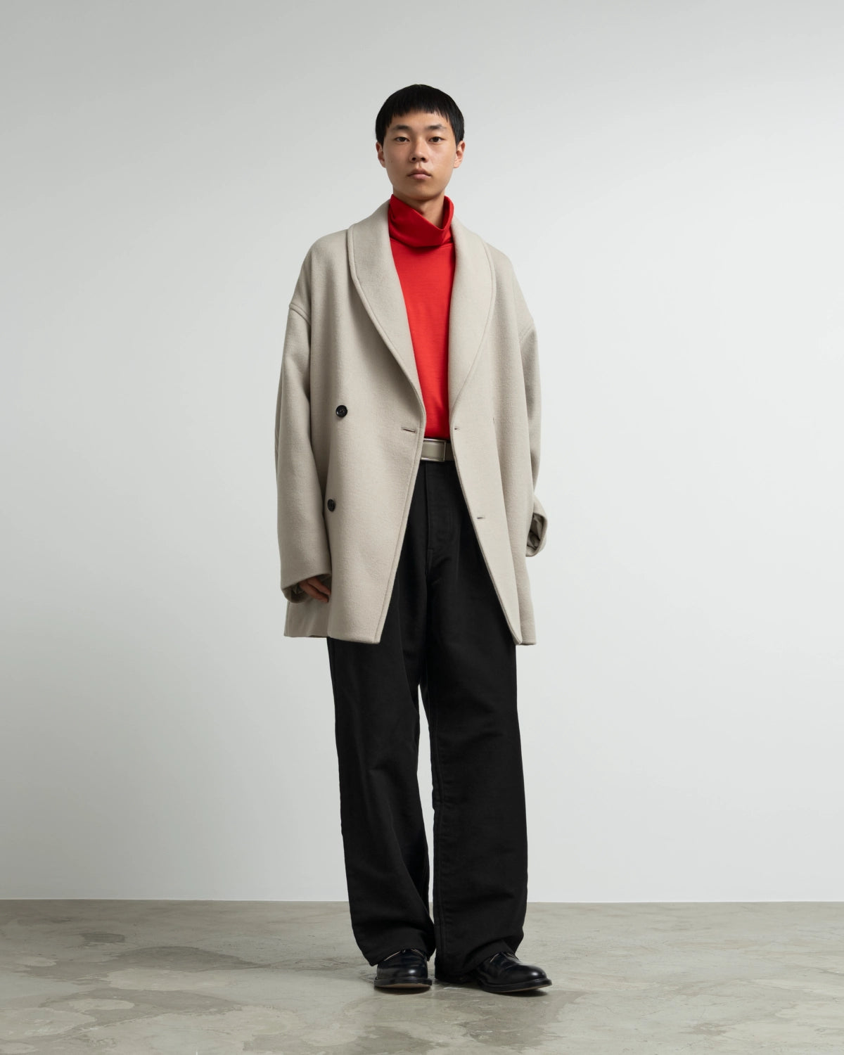 Graphpaper Re: (※Graphpaper NAGOYA EXCLUSIVE) / Fine Wool L/S Turtle Neck Tee (GM263-70641N)
