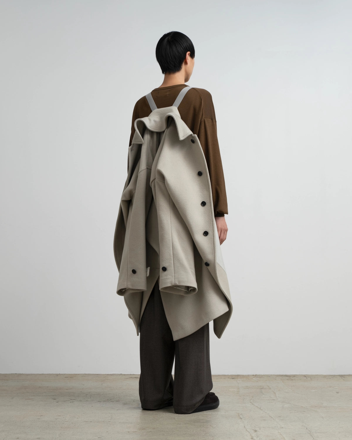 Graphpaper / Light Melton Oversized Coat (GU263-10420C)