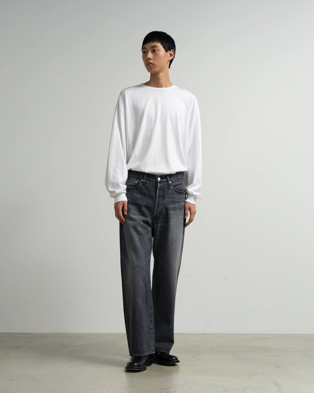 Graphpaper / Selvage Denim Five Pocket Wide Straight Pants (GU263-40059LB)