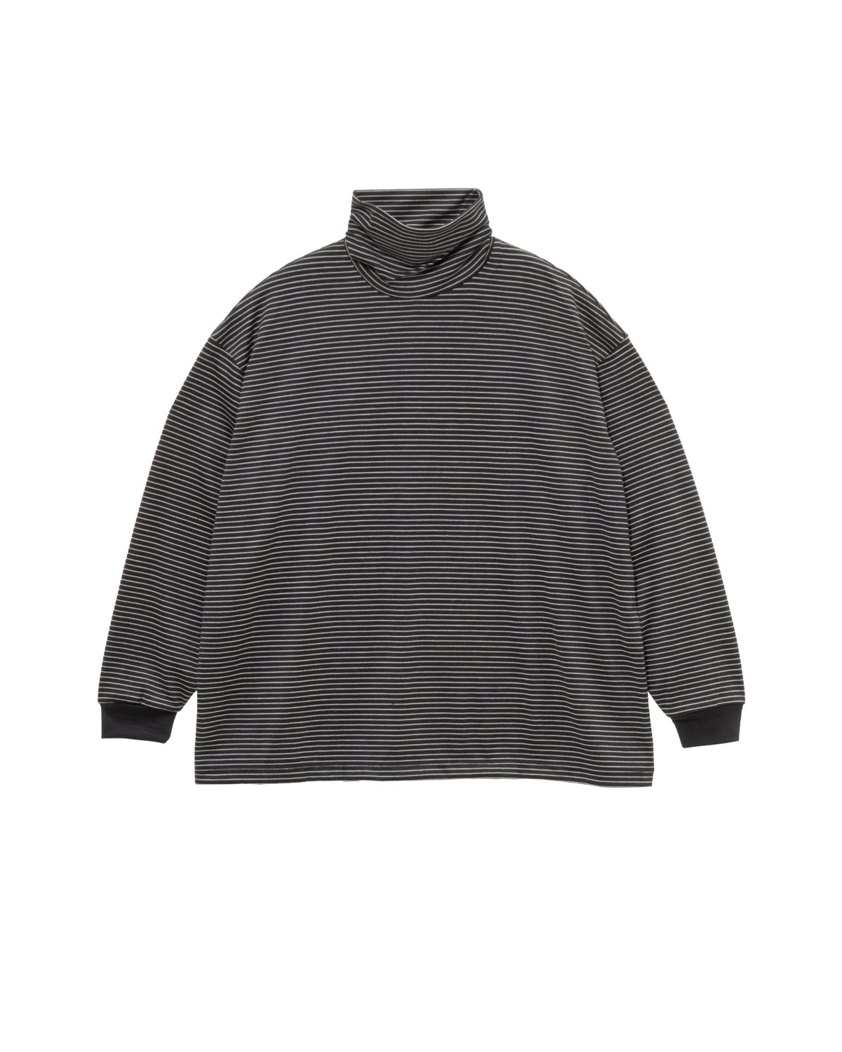 Graphpaper / Fine Wool Border L/S Turtle Neck Tee (GU263-70159B)
