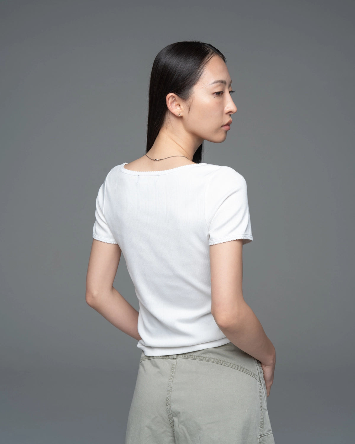 GOD SELECTION XXX / EYELET LACE T-SHIRT -WOMENS- (GXL-S26-CS-10)