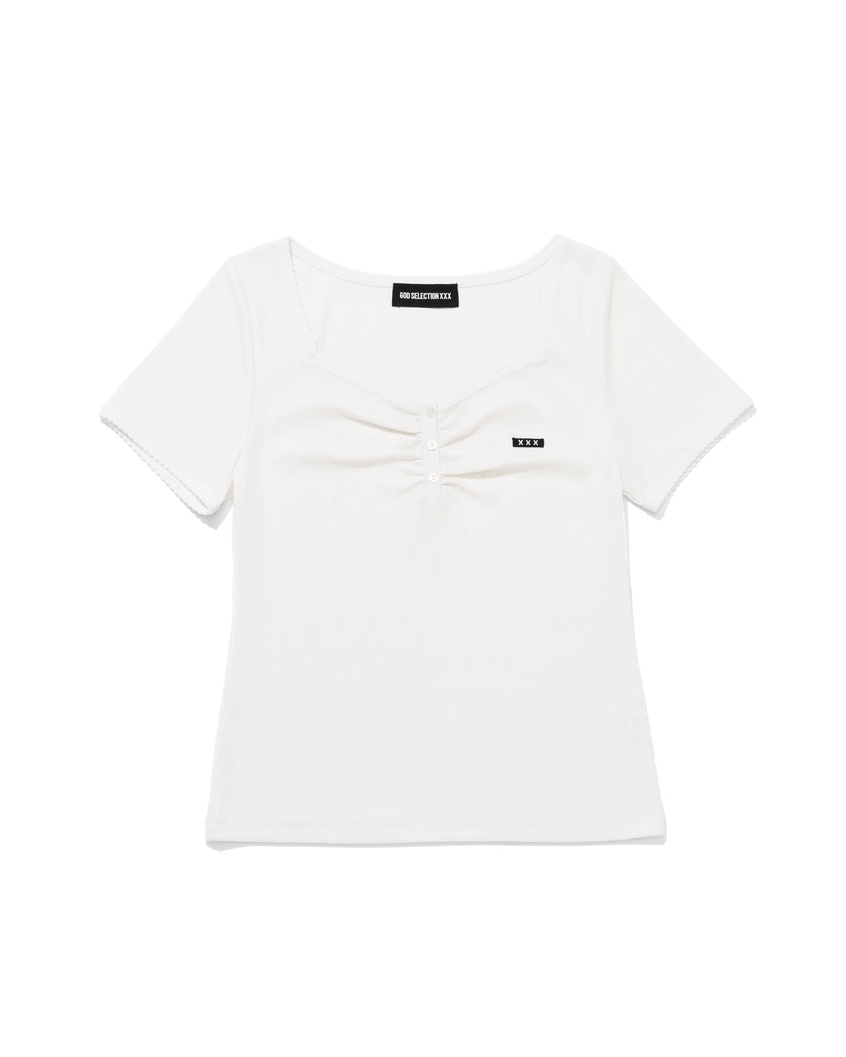 GOD SELECTION XXX / EYELET LACE T-SHIRT -WOMENS- (GXL-S26-CS-10)