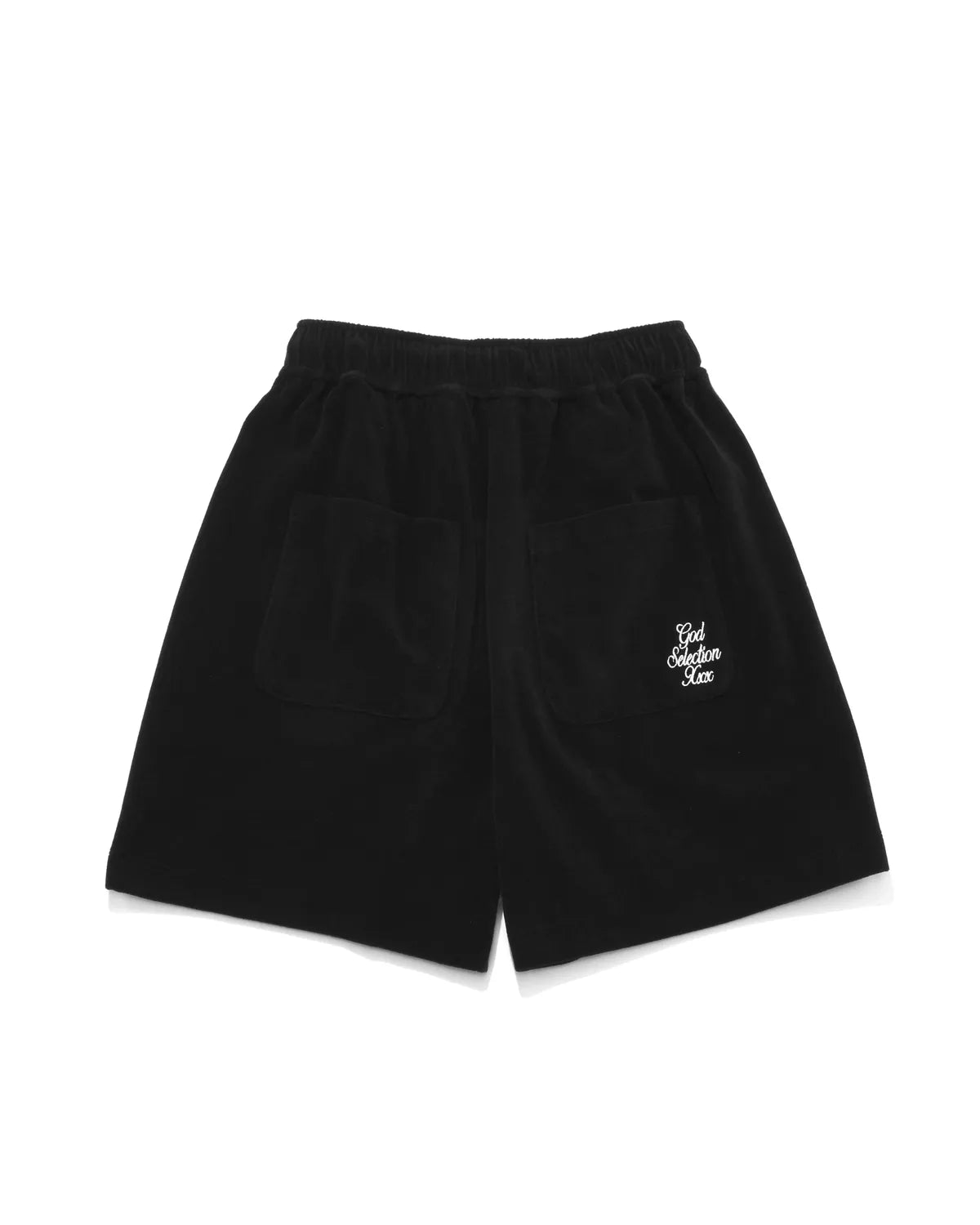 GOD SELECTION XXX / Back Script Logo Pile Shortpants -WOMENS- (GXL-S26-PT-04)