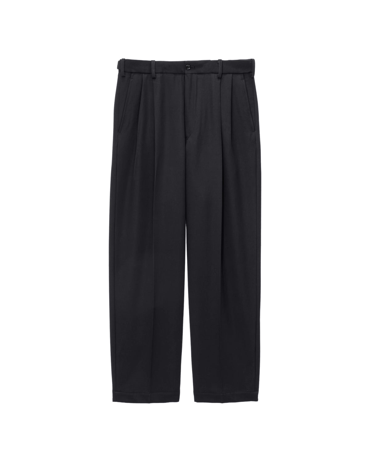 Graphpaper の Back Satin Wool Gabardine Adjustable Trousers (GM263-40401)