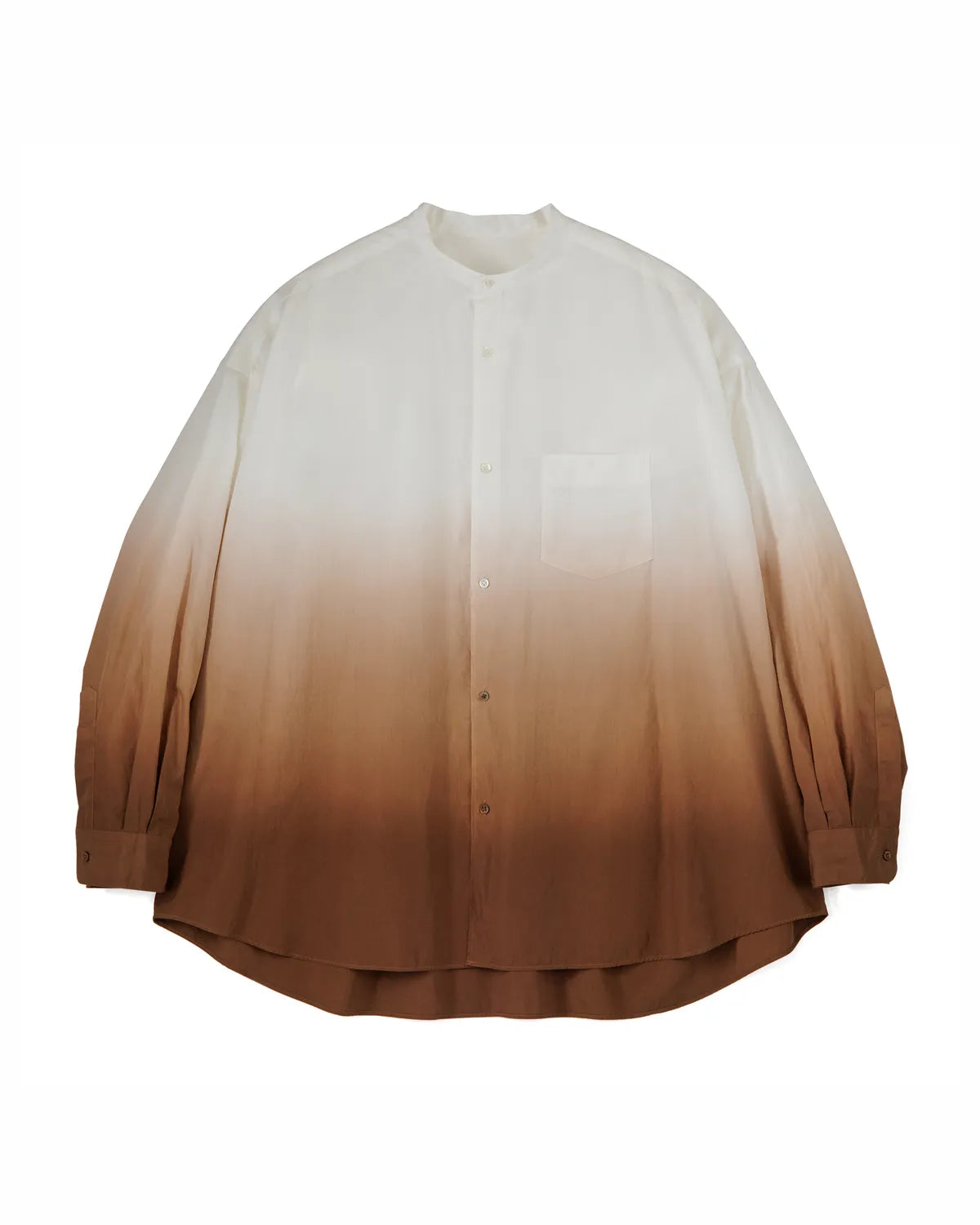 Graphpaper の Broad L/S Oversized Band Collar Shirt (GU251-50002C)