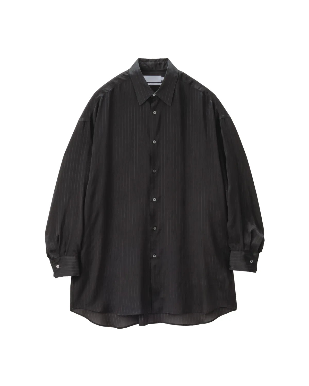 Graphpaper の Cupro Stripe Regulae Collar Long Shirt (GL253-50414)