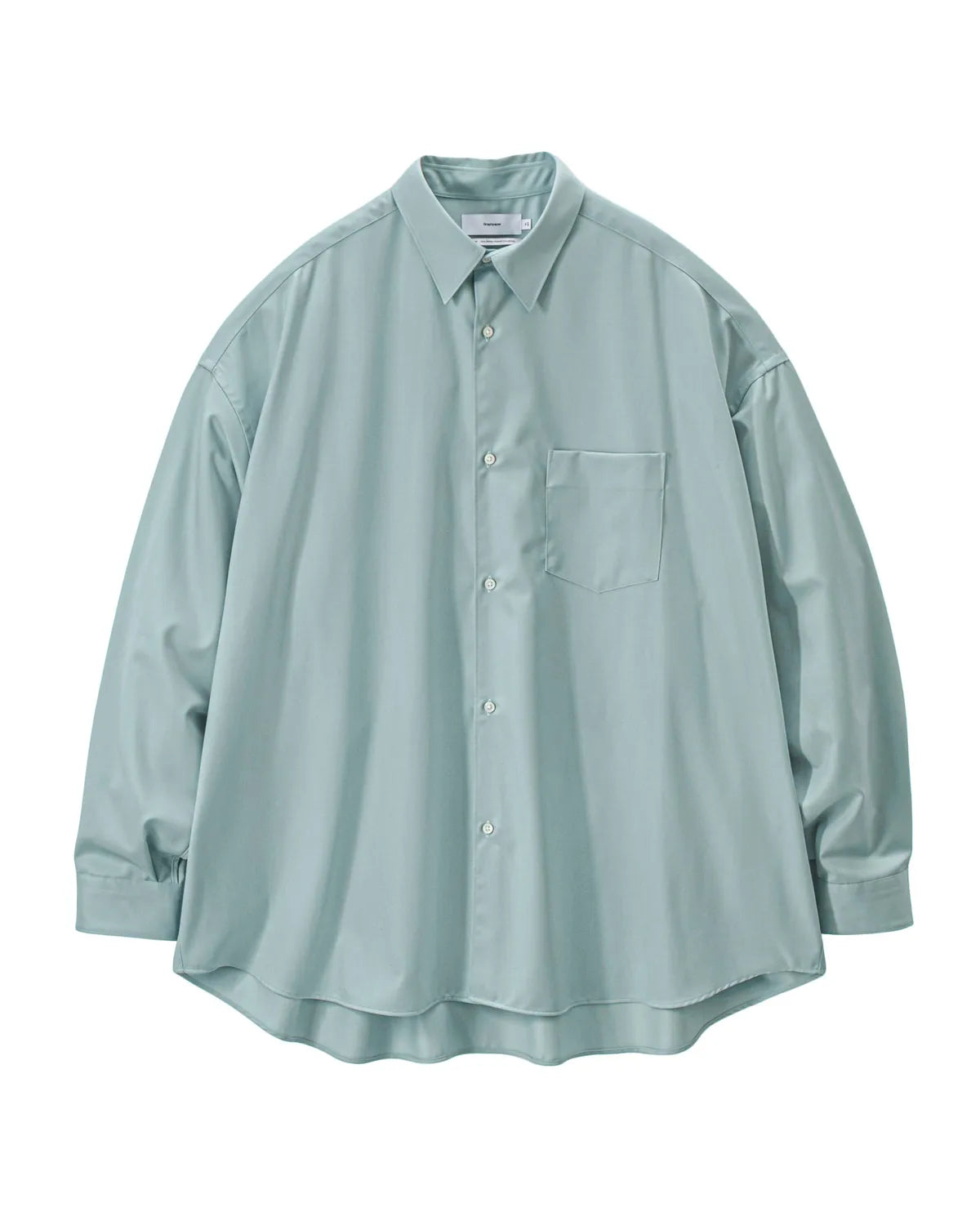 Graphpaper の Extra Fine Wool L/S Oversized Regular Coallar Shirt (GM261-50465)