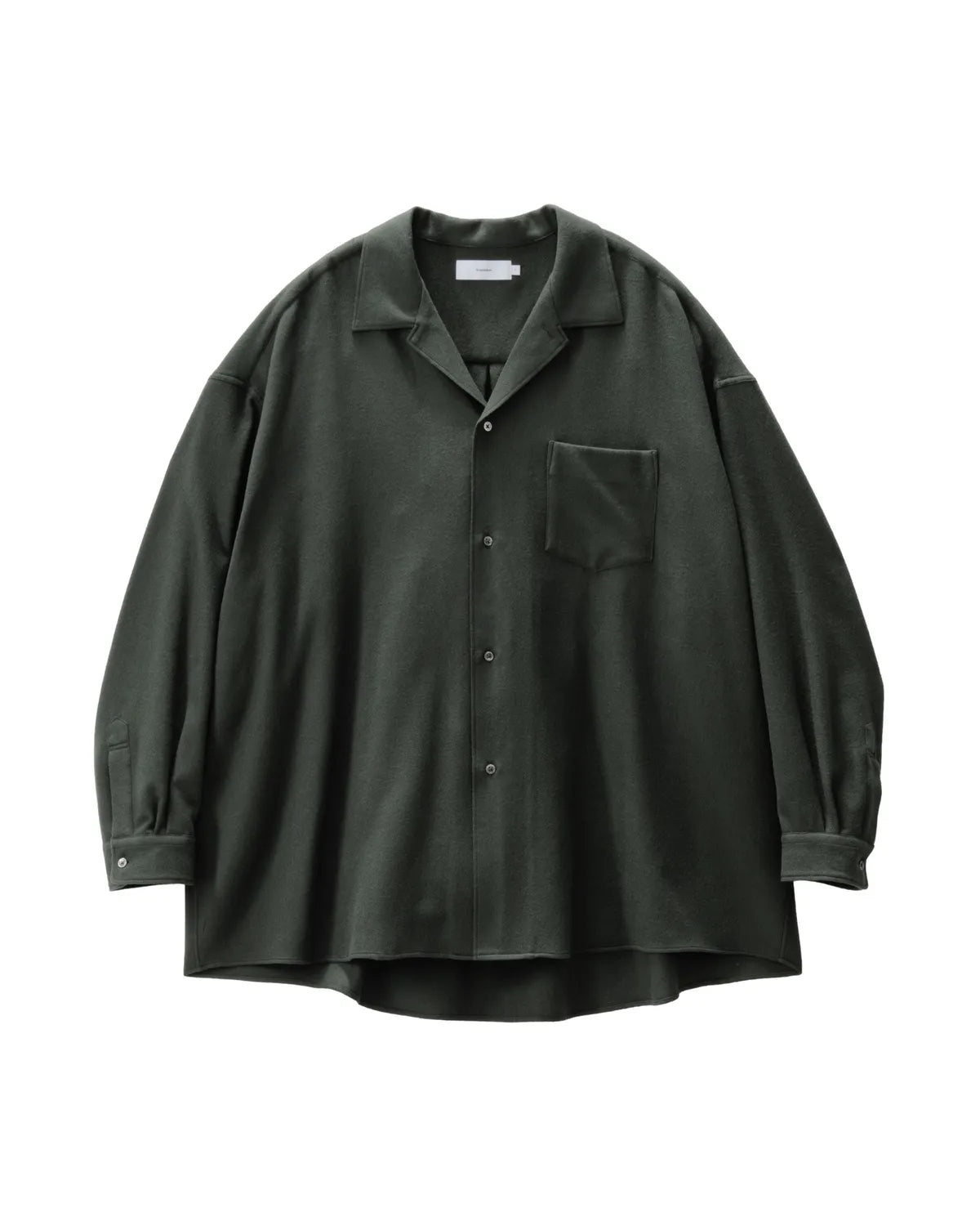 Graphpaper の Extra Fine Wool Viyella Oversized Band Collar Shirt (GM253-50386)