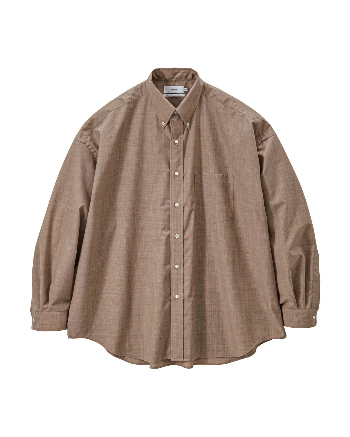 Graphpaper の Fine Wool Heather Oversized L/S B.D. Shirt (GM261-50318)