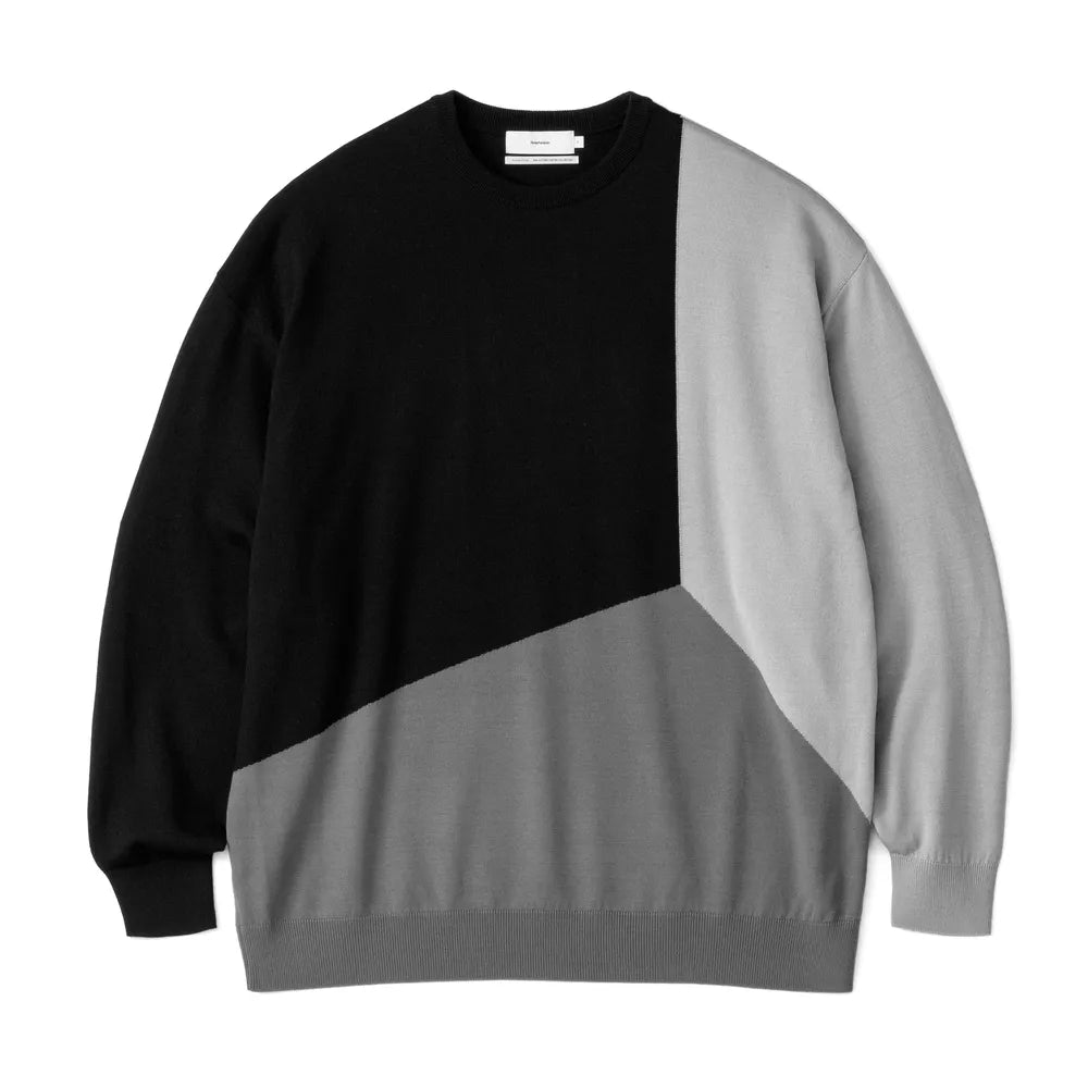 Graphpaper の Fine Wool Intarsia Knit (GU243-80139)