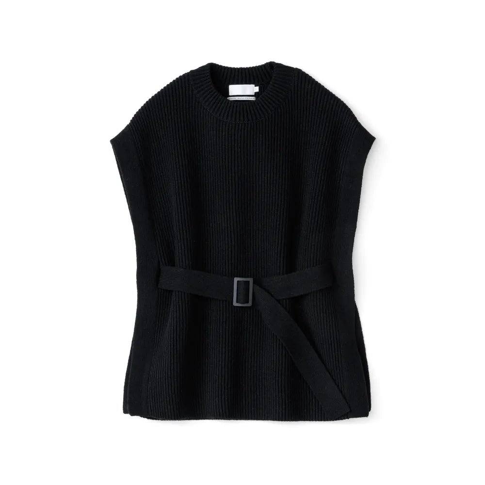 Graphpaper のFine Wool Rib Crew Neck Belted Vest (GL243-80165)