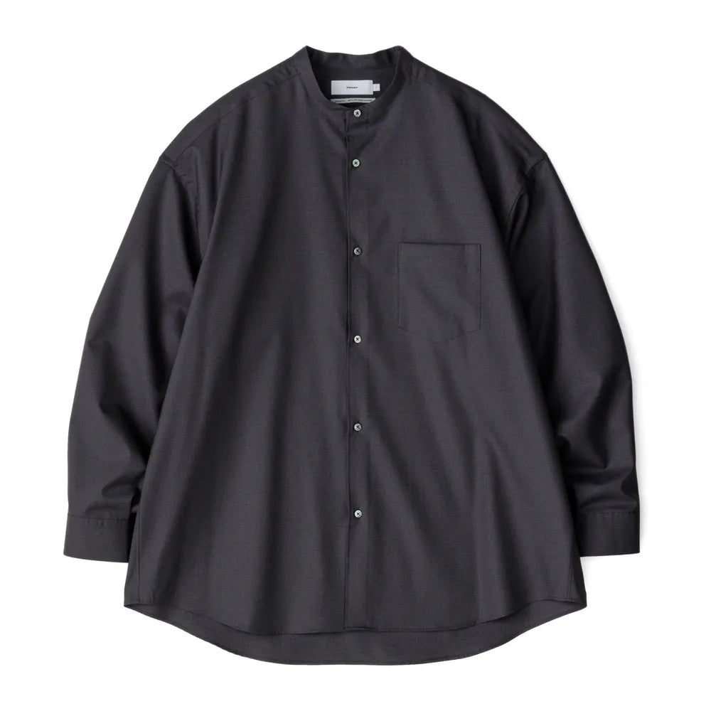 Graphpaper のFine Wool Tropical Oversized Band Collar Shirt (GM243-50041)