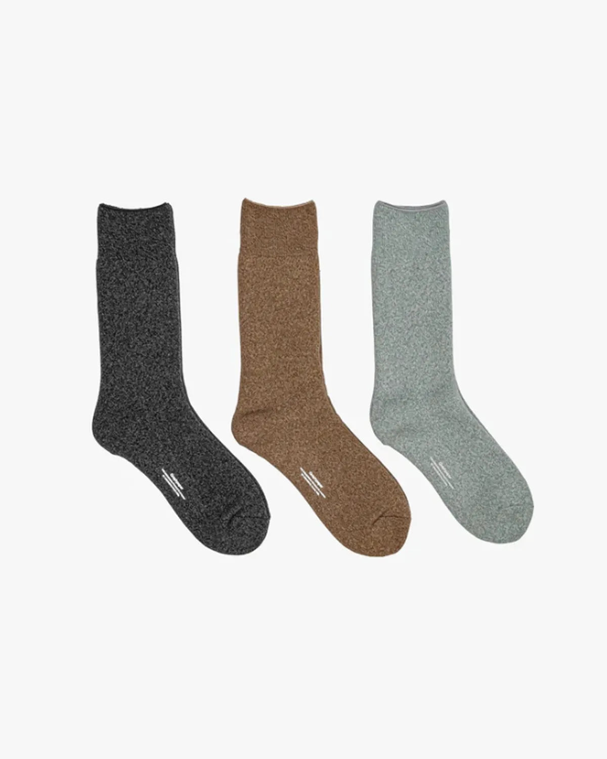 Graphpaper の Graphpaper 3-Pack Melange Socks (GU261-90289)
