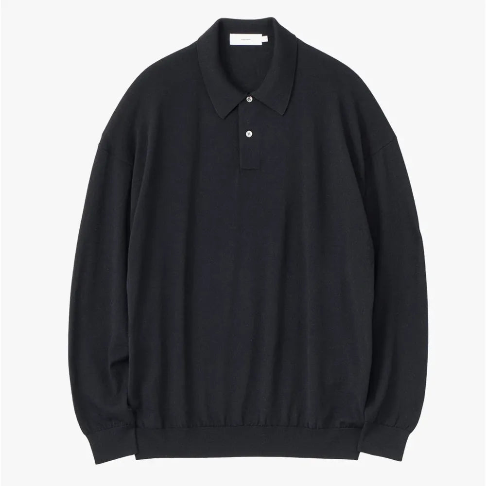 Graphpaper / High Gauge Knit Oversized L/S Polo (GM243-80315B)