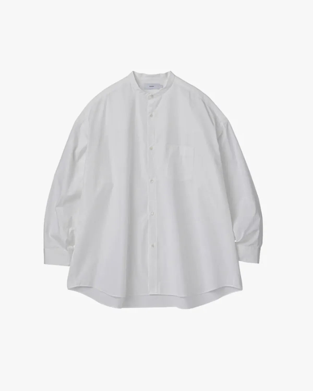 Graphpaper の High Count Band Collar Round Cut Oversized Shirt (GM263-50031B)