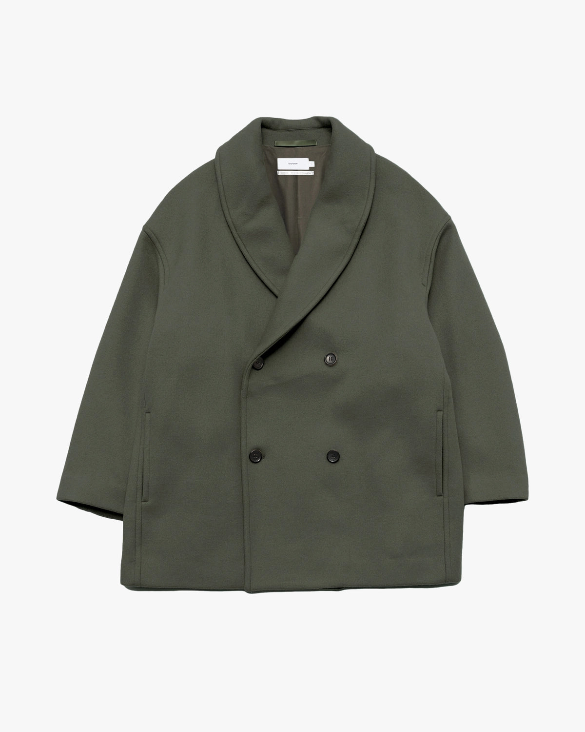 Graphpaper の Light Melton Shawl Collar Coat (GM253-10268C)