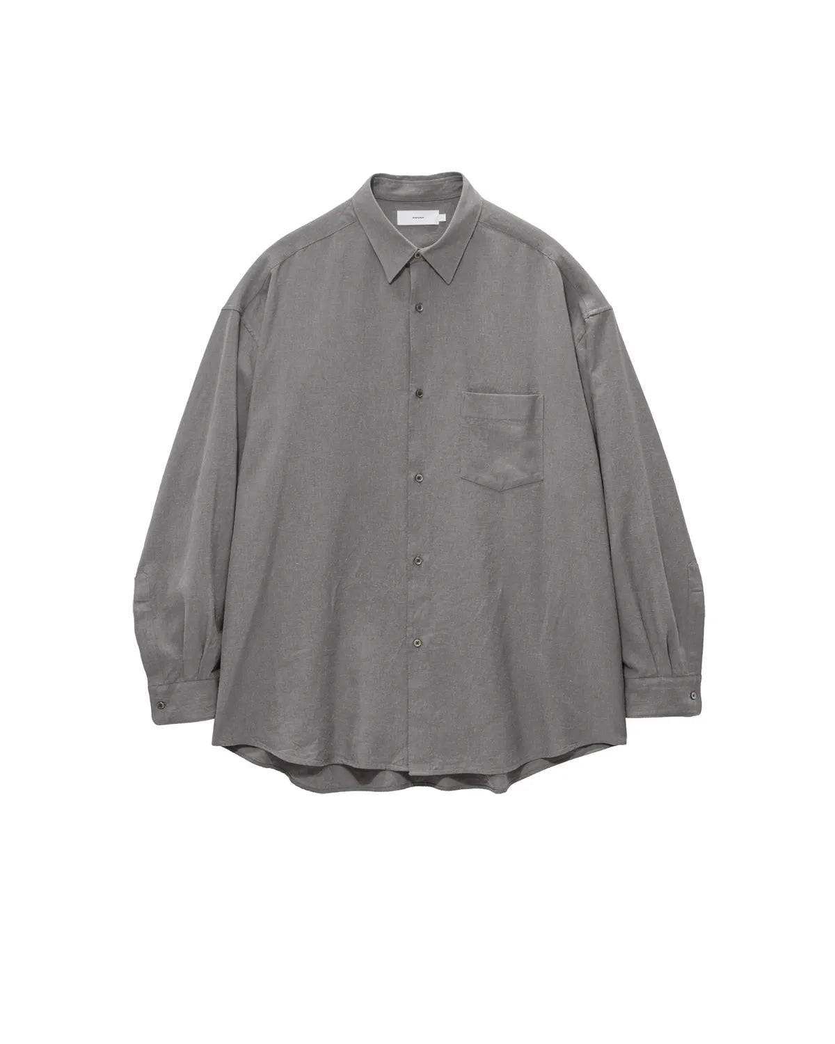 Graphpaper の Linen Cupro L/S Oversized Regular Collar Shirt (GM263-50310)
