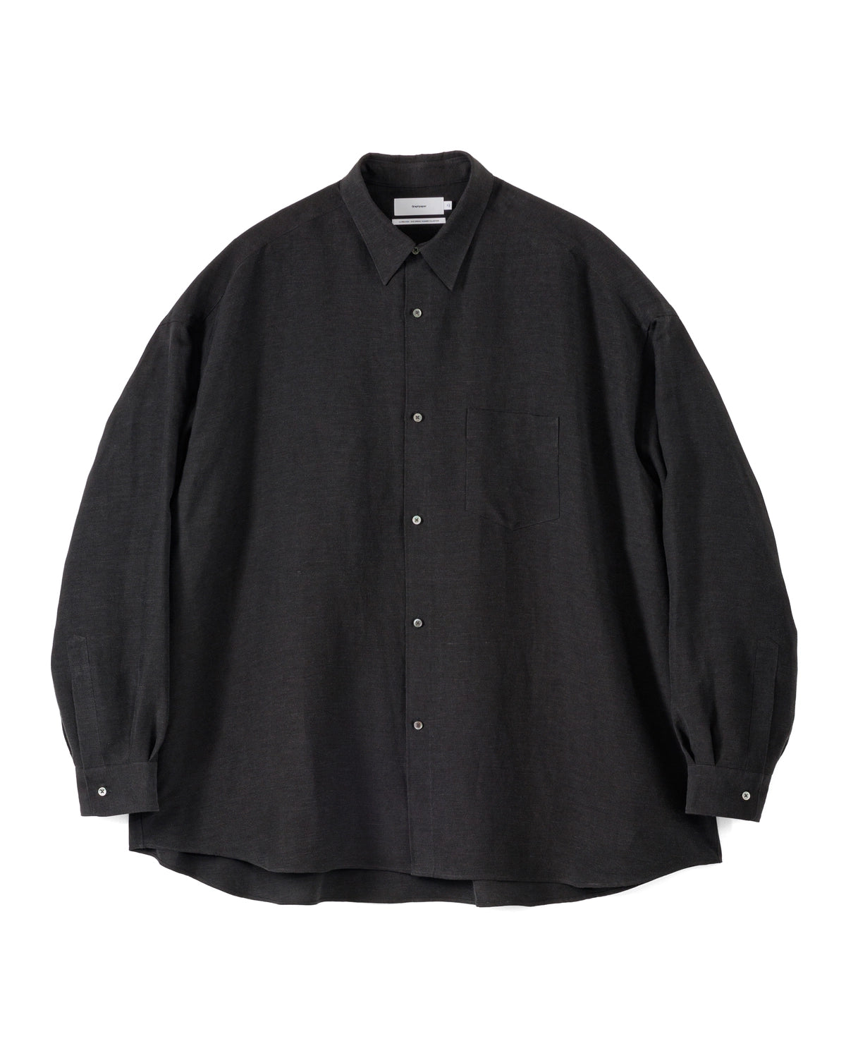 Graphpaper の Linen Cupro L/S Oversized Regular Collar Shirts (GU251-50256)