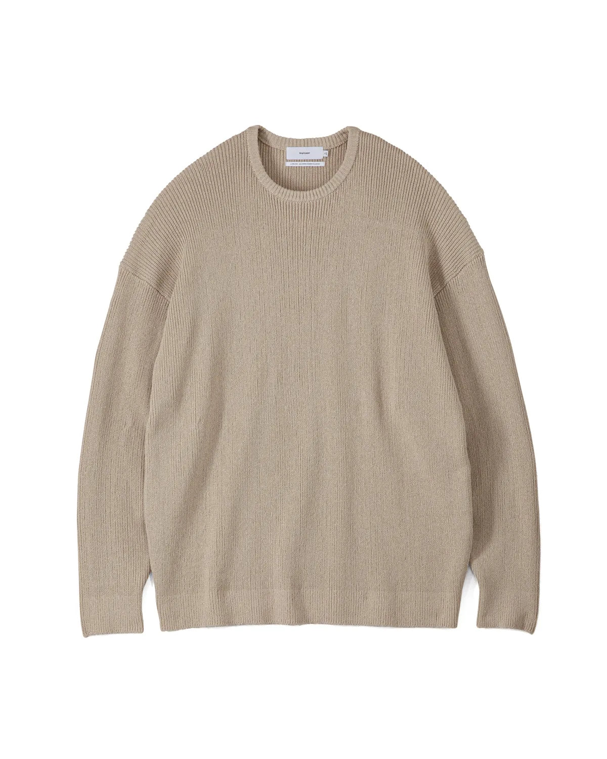 Graphpaper の Linen Solotex Loose Rib Crew Neck (GU251-80119)