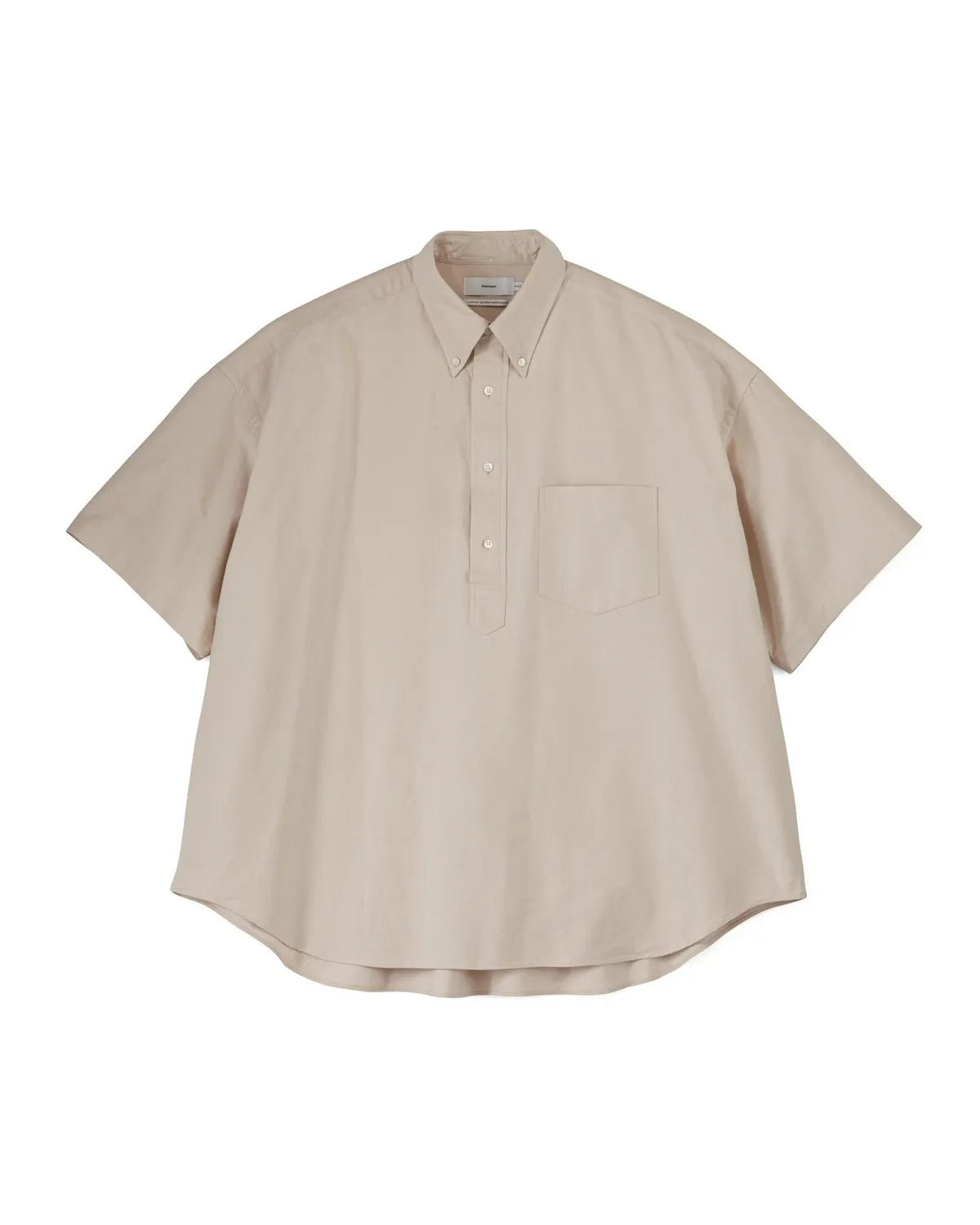 Graphpaper の Oxford S/S Oversized B.D Pullover Shirt (GM251-50026C)