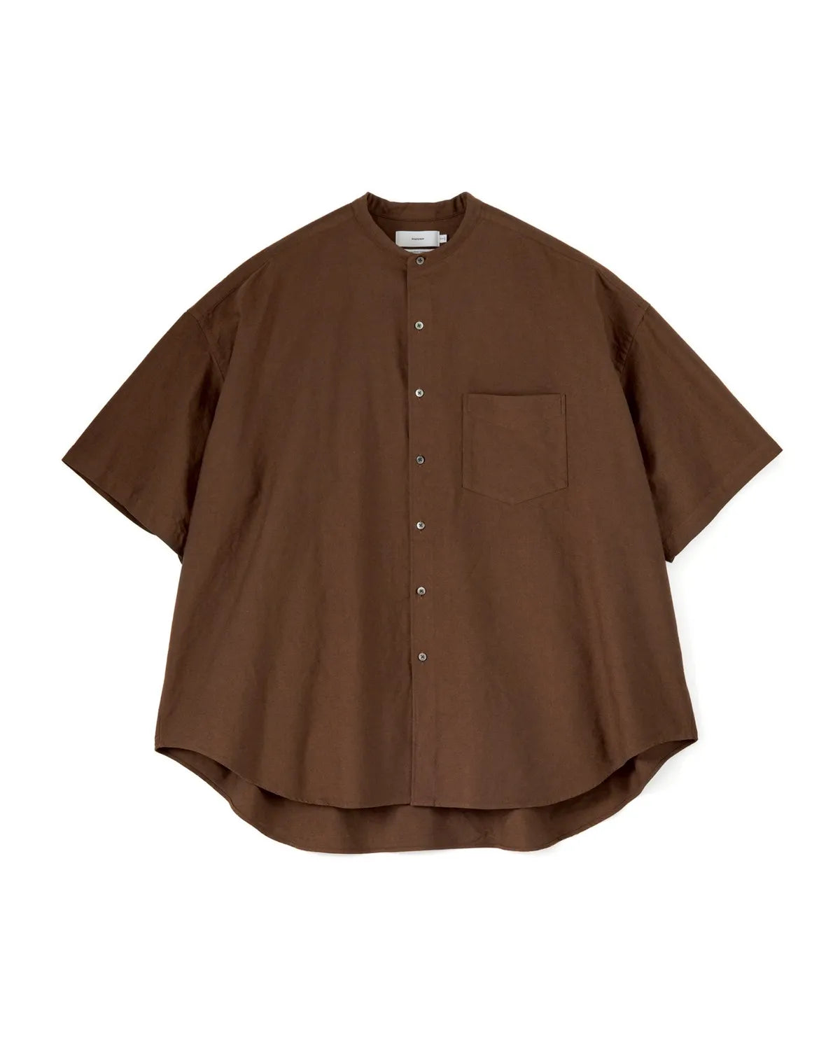 Graphpaper の Oxford S/S Oversized Band Collar Shirt (GM251-50024C)