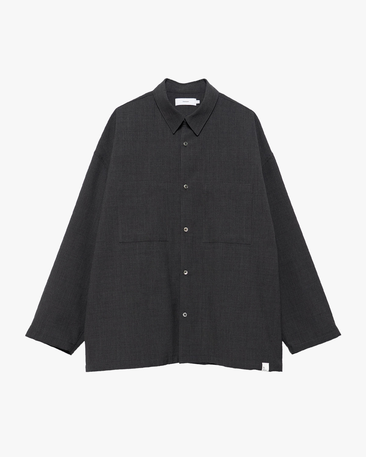 Graphpaper Re: (※Graphpaper NAGOYA EXCLUSIVE)  Grain Wool L/S Oversized Box Shirt (GM262-50700N)