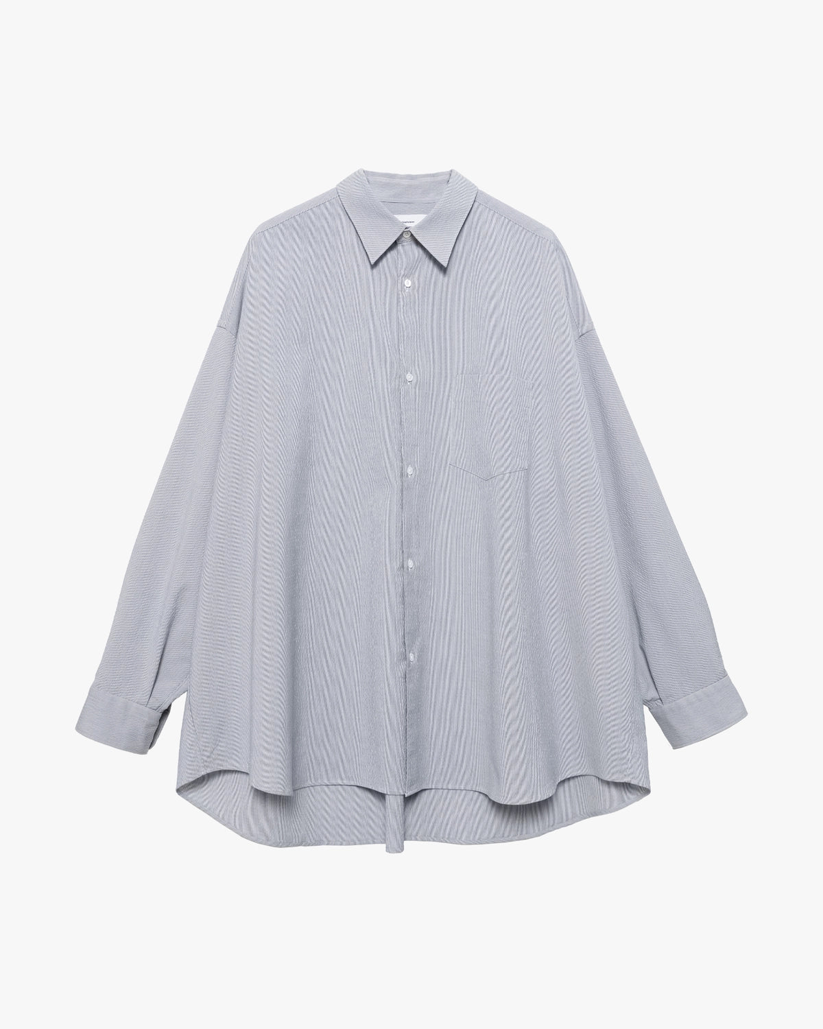 Graphpaper Re: (※Graphpaper NAGOYA EXCLUSIVE) の Hair Line Sucker Stripe L/S Oversized Regular Collor Shirts (GM262-50702N)