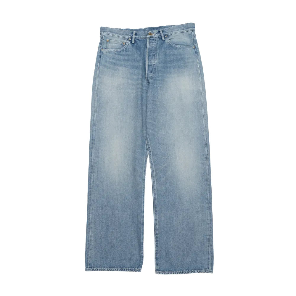 Graphpaper の Selvage Denim Five Pocket Wide Straight Pants (GU251-40184LB)