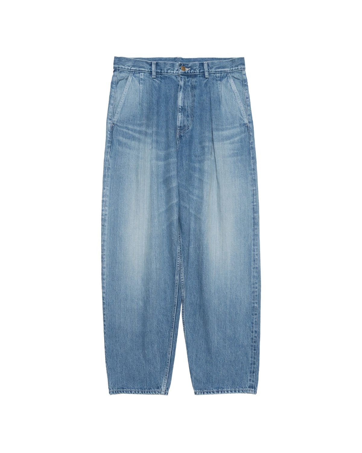 Graphpaper の Selvage Denim Two Tuck Tapered Pants (GU263-40060LB)