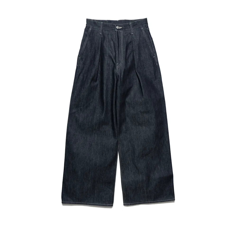 Graphpaper の Selvage Denim Two Tuck Wide Pants (GL251-40189RB)