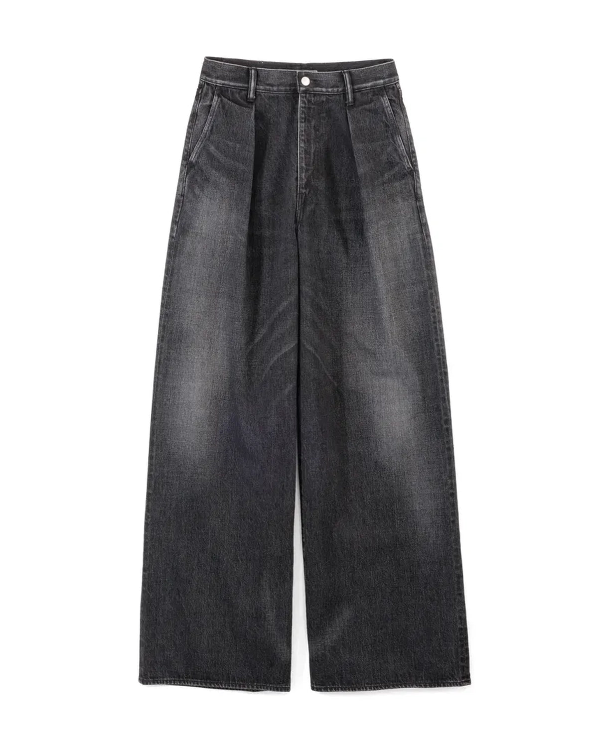 Graphpaper の Selvage Denim Two Tuck Wide Pants (GL253-40062DB)