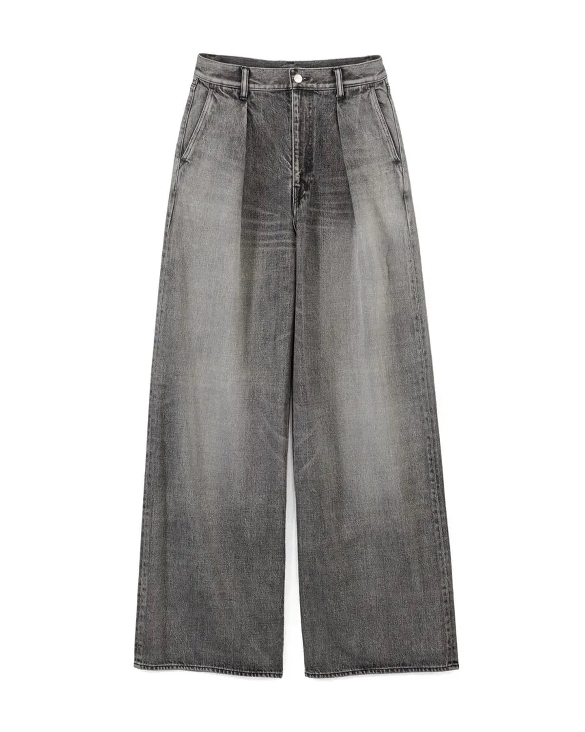Graphpaper の Selvage Denim Two Tuck Wide Pants (GL253-40062LB)