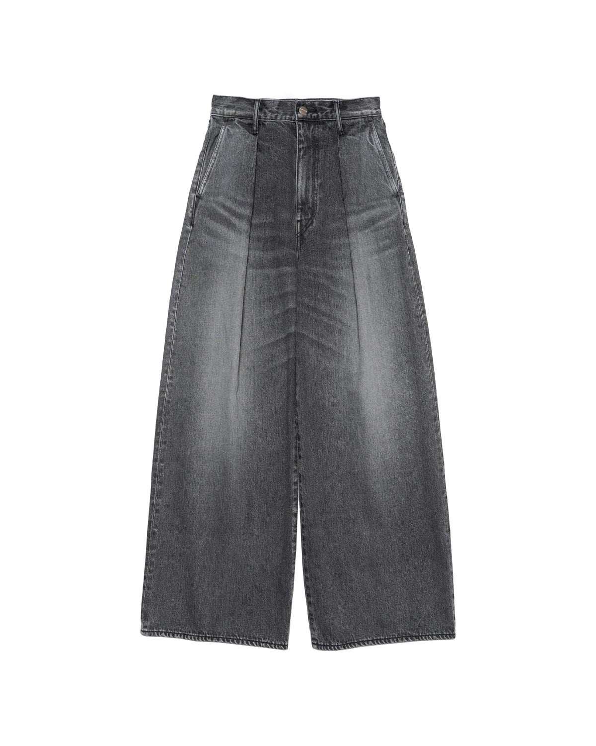 Graphpaper の Selvage Denim Two Tuck Wide Pants (GL263-40062LB)