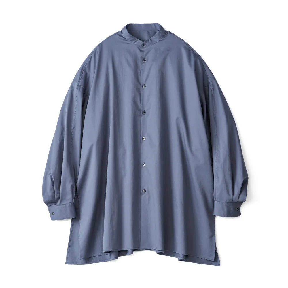 Graphpaper の Silicon Poplin Deep Slit Band Collar Shirt (GL243-50149)