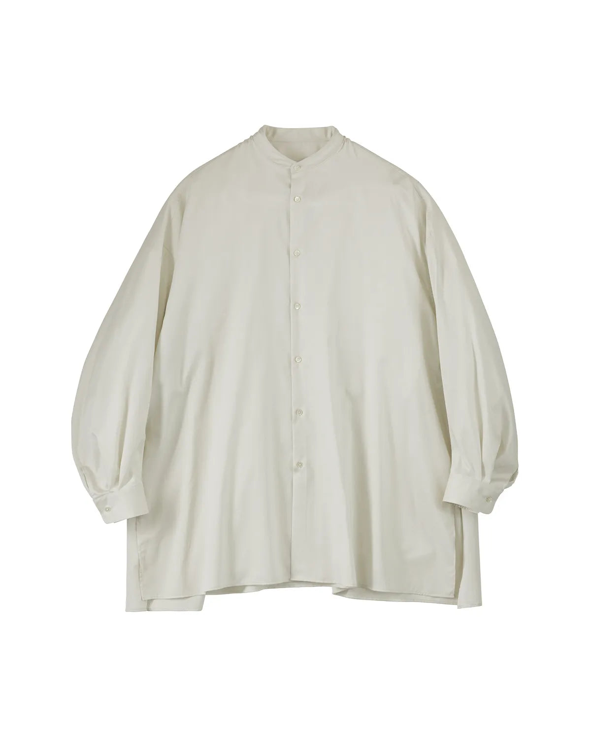 Graphpaper の Silicon Poplin Deep Slit Band Collar Shirt (GL251-50147)